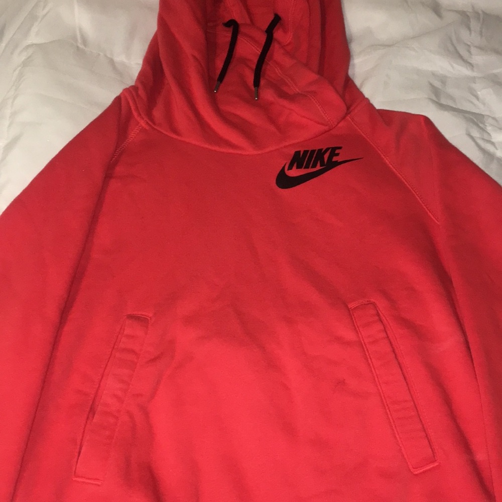Extra Small Nike Cowl Neck Hoodie Red W/ Black XS